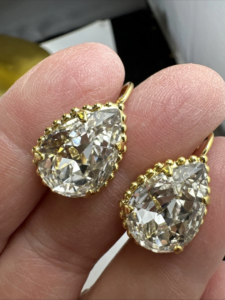 Pendientes de cristal Sorrelli firmados con puntera dorada Foto 2 de 4