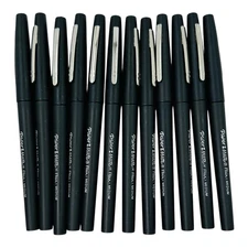 12 Pens Paper Mate Flair Black Felt Tip Pens 0.7mm - No Box