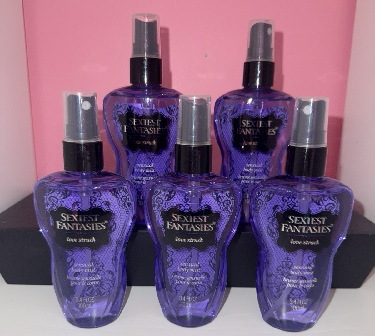 5 Sexiest Fantasies Love Struck Sensual Body Mist 3.4 oz Eac