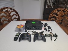 Original Xbox Console Bundle 2 Controllers 17 Games DVD Remote ** TESTED **