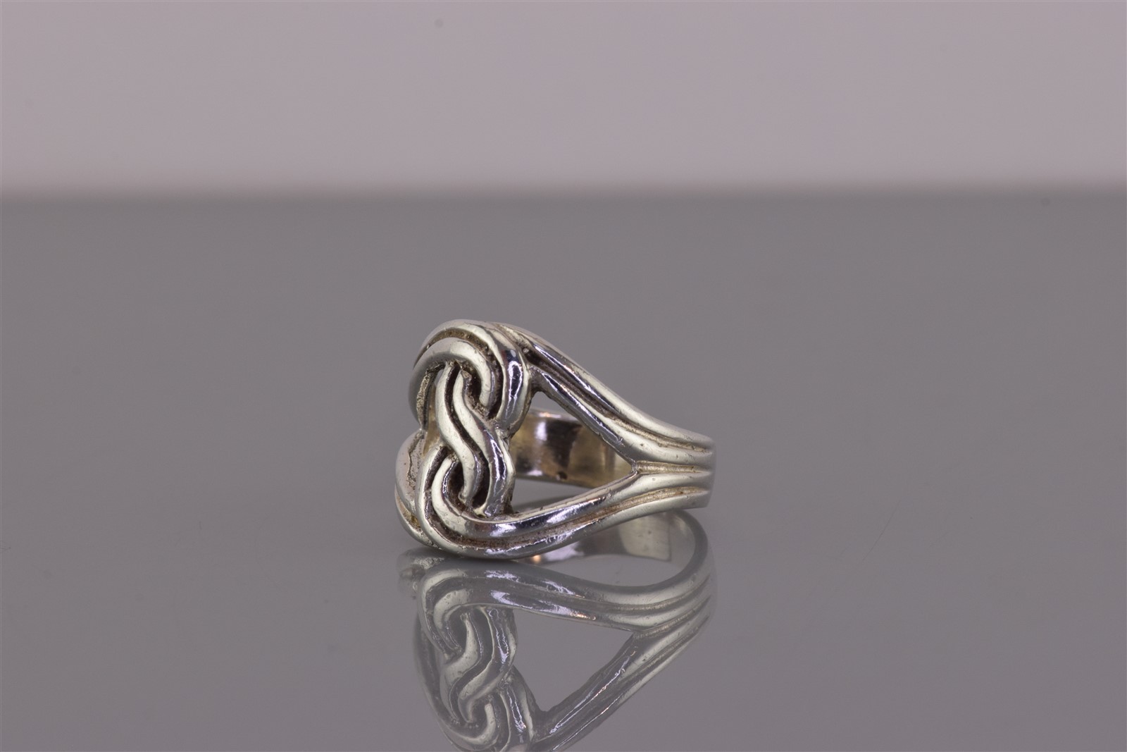 Sterling Silver Double Twist Interlocking Hearts … - image 6