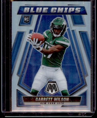 Garrett Wilson #BC-7 2022 Panini Mosaic Blue Chips Silver