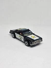 Vintage Hot Wheels Mattel 1977 Black Police Car #123 Blue Windows 7 Spoke Wheel