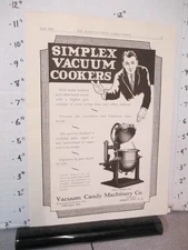 magazine ad 1926 VACUUM Candy Machinery Simplex industry Jersey City suckers