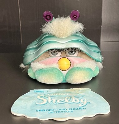 Vintage 2001 - Aqua Marine - Shelby Clam Furby - Tiger Electronics *NO SOUND*