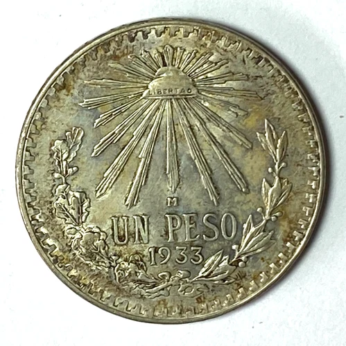 Photo of a 1933 Mexico 20 Centavos Silver from an eBay listing that sold on Jul 23, 2026