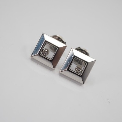 CHOPARD HAPPY DIAMONDS BRILLANT-OHRSCHMUCK 83/2938 IN 750/GOLD BOX&PAPIERE 12/10