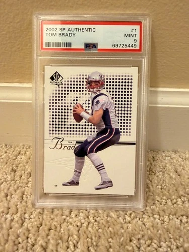 2002 SP Authentic Tom Brady #1 PSA 9 MINT 2nd Year New England Patriots HOF