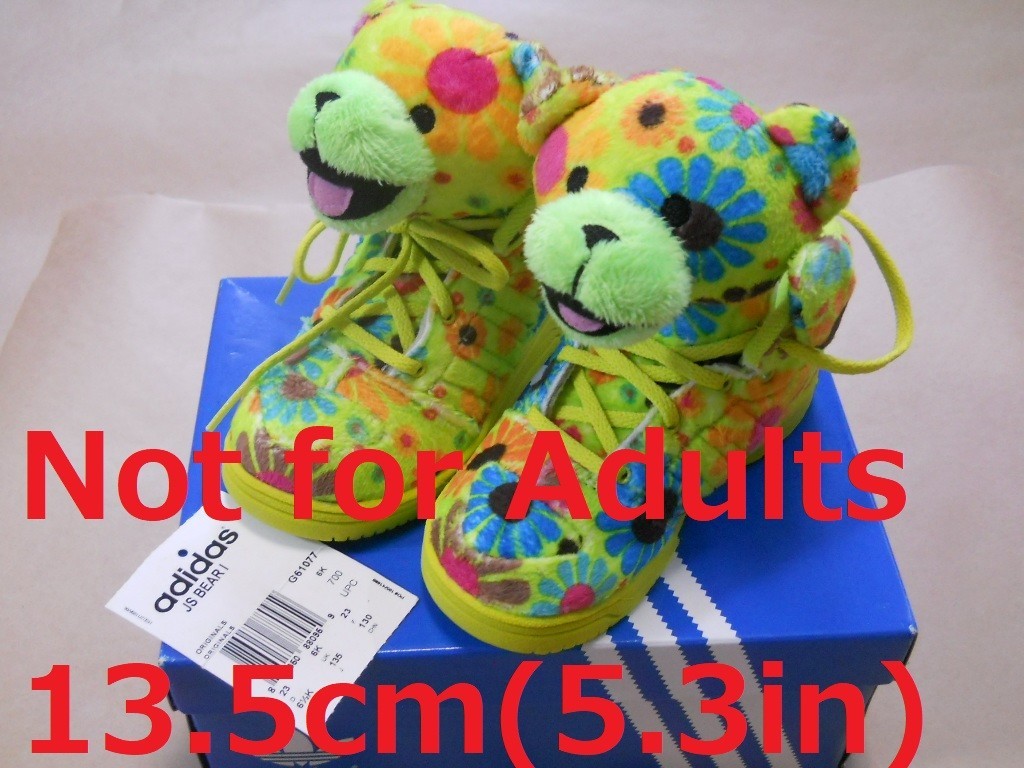 Baby Size! Adidas Jeremy Scott Bear Flower Power G61077 US6.5K