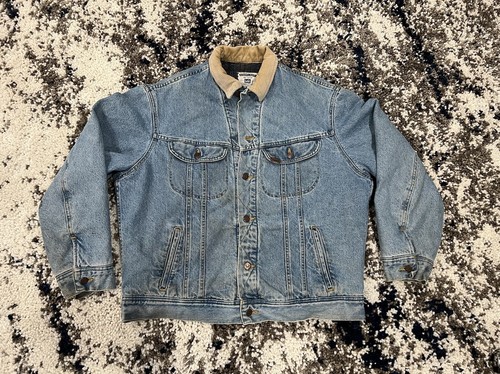 Vintage Lee Storm Rider Denim Jean Jacket, Blanket Lined Sz L Reg Made In  USA | eBay