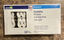 Pack Of 10 Leviton 15A-125V Outlets