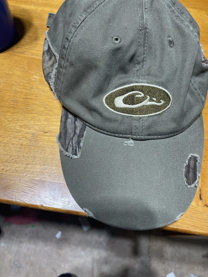 Drake Waterfowl distressed Mossy Oak Camo Hunting Adjustable Back Hat Cap - Image 4 of 4