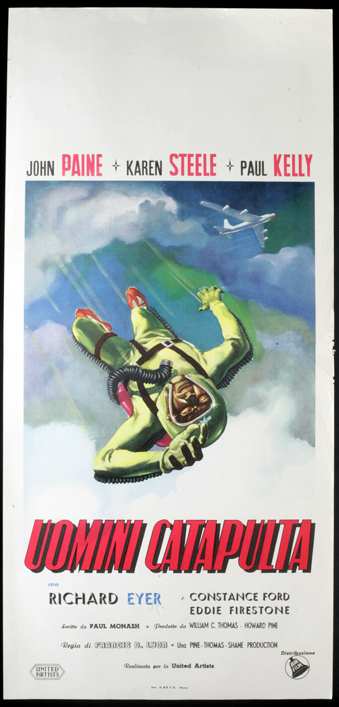 Locandina originale film Uomini catapulta (1957) - Regia di Francis D. Lyon