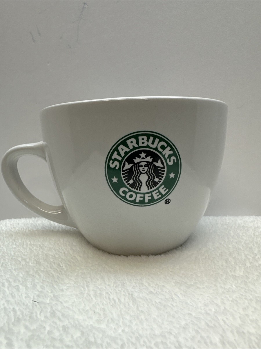Starbucks Coffee Wide Mouth White 18 oz Coffee Cup Mug, 2007 Mermaid Logo