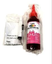 Sublimation Ink Magenta EP  With Injection Kit Printers Jack Refill 100ml New