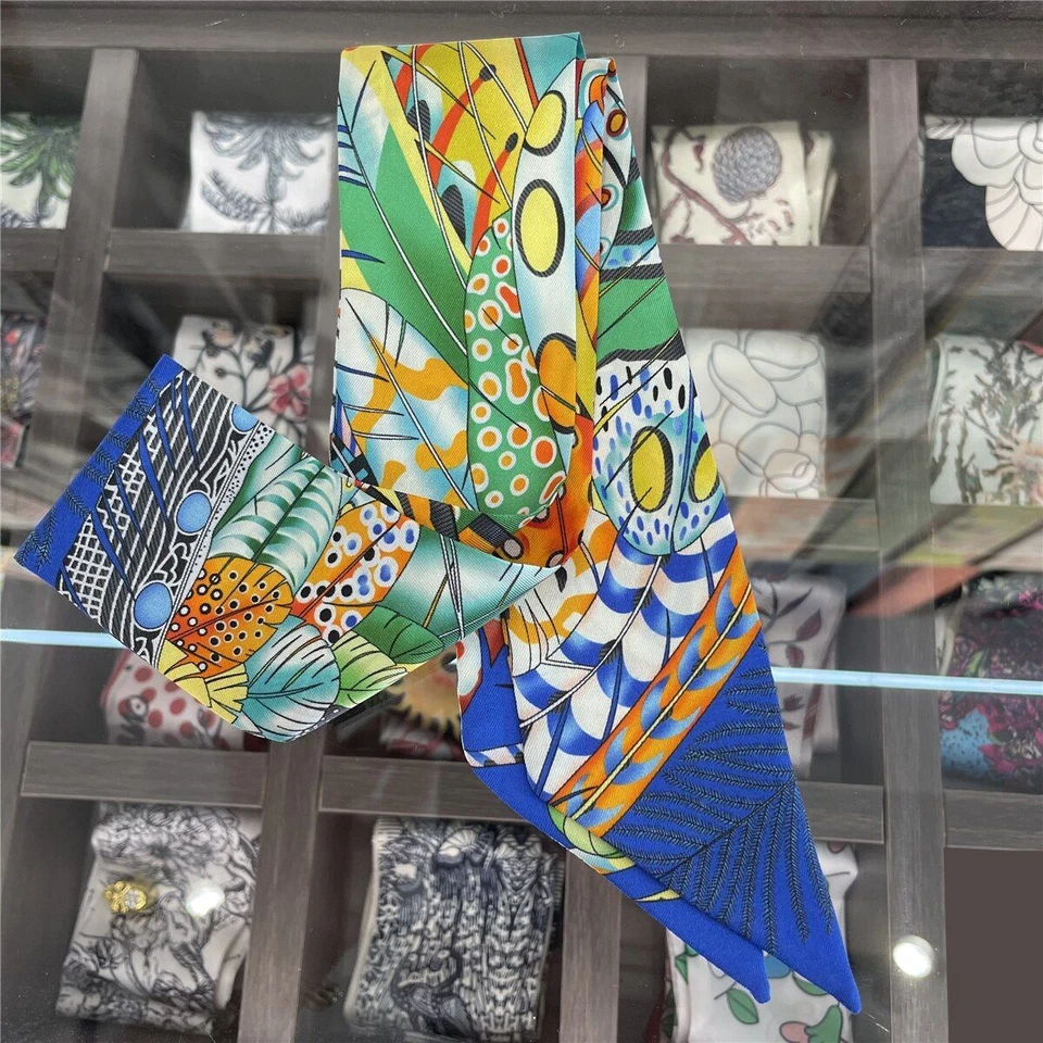 Juego de 1 pieza de bufandas de seda morera bolso con asa bufanda mujer accesorios de moda Foto 4 de 4