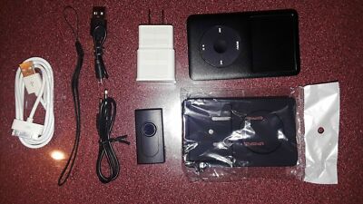 512GB SD IPOD CLASSIC BLACK ROCKBOX! 6TH GEN ALUMINIUM METAL FRONT