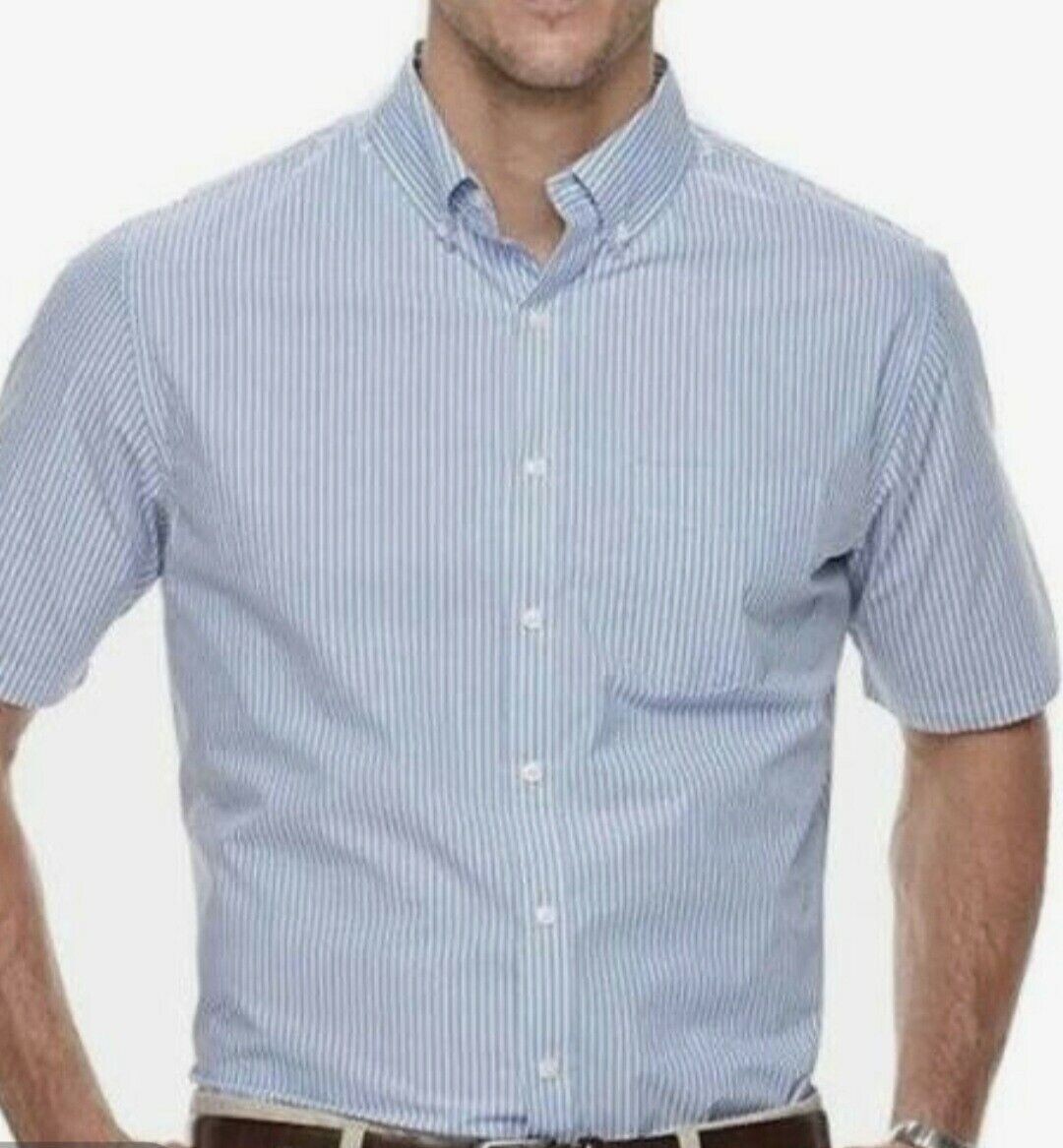 Camisa de vestir Croft & Barrow de fácil cuidado manga corta con botones - Ajuste clásico - ¡NUEVA!
