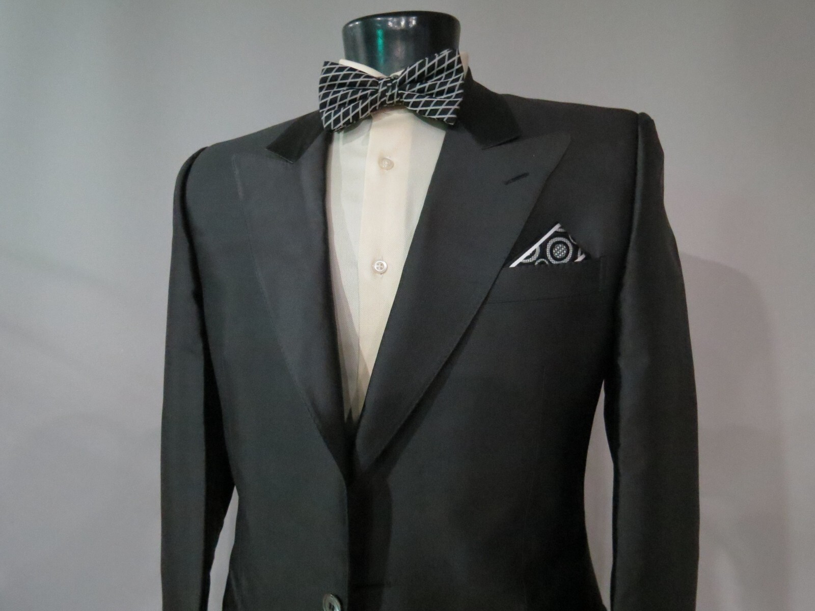 Giacca da cena Yves Saint Laurent Tom Ford Rive Gauche Paris pelle di squalo 42 R