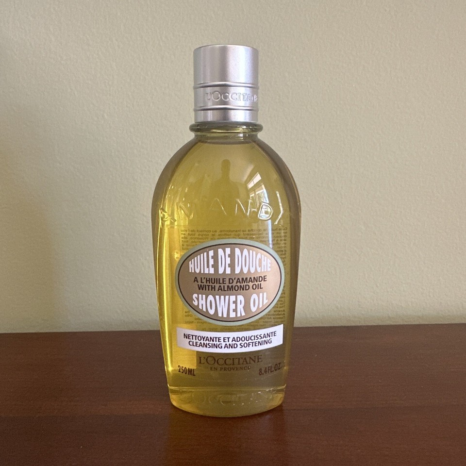 L'Occitane Almond Cleansing & Softening Shower Oil Full Size 250 mL