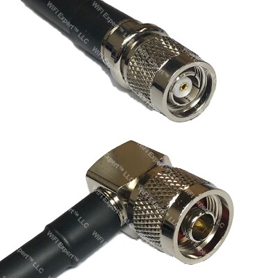 LMR400UF RP-TNC MALE to N MALE ANGLE Coaxial RF Cable USA-Ship Lot