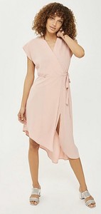 blush wrap dress short