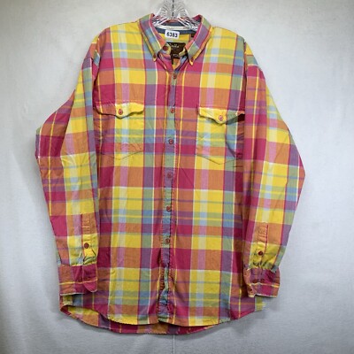 Men s Colorful Wester Button Down Shirt Medium Walls Ranch Wear Lightweight