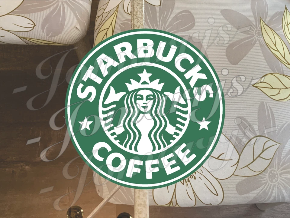 Starbucks Café Logo Personalizado Color Vinilo Adhesivo Calcomanía Coche Vaso Portátil Foto 2 de 3