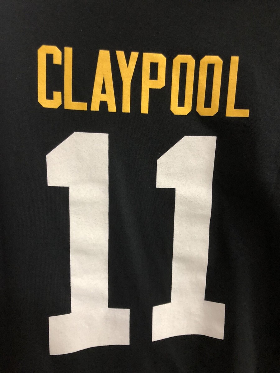 CHASE CLAYPOOL PITTSBURGH FOOTBALL SHIRT #11 PITT STEELERS BLACK