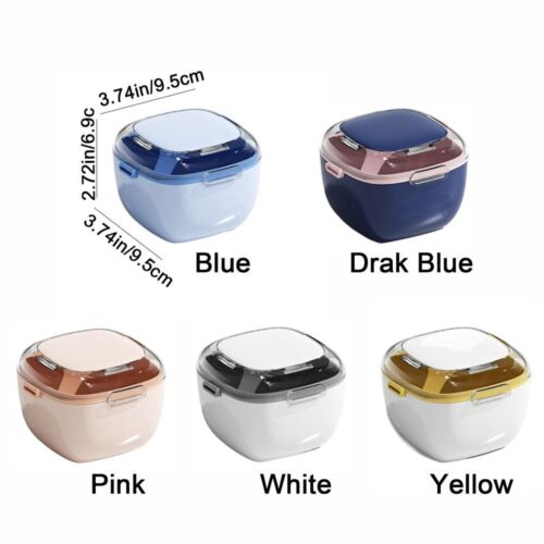 Sealed Orthodontic Retainer Storage Case Denture Soaking Cleaning Box Travel - Picture 2 of 14