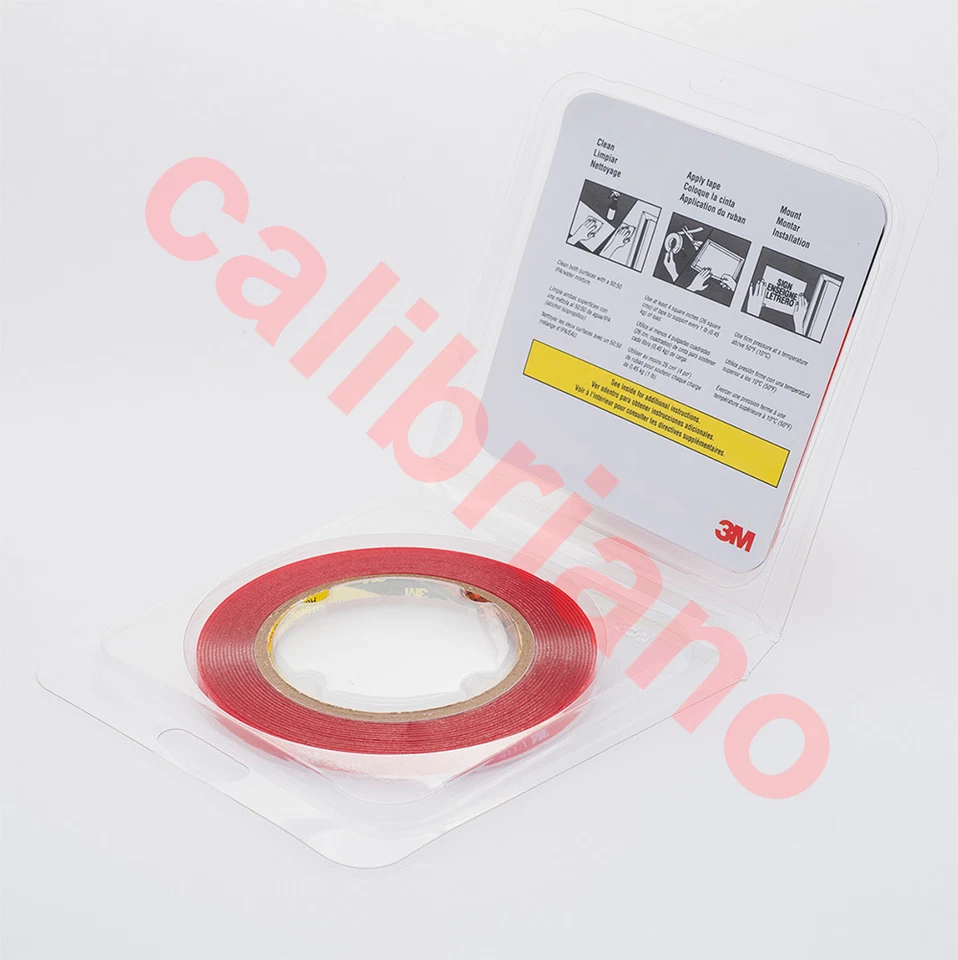 Cinta de doble cara de alta resistencia 3M™ 1/4 pulgada VHB ancho 3M 6 mm x 5 yardas de espesor 1 mm Foto 3 de 4