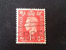 GB 1937 SG463 KING GEORGE VI 1D SCARLET RED - USED KGVI