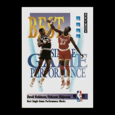 Hakeem Olajuwon/David Robinson 1991-92 SkyBox Houston Rockets/San