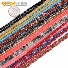 2mm 3mm 4mm Natural Gemstones Tiny Small Spacer Loose Beads For Jewellery Making