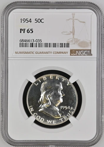 1954 Proof Franklin Half Dollar - NGC PF 65 Beautiful Cameo Appearance!