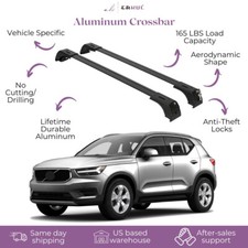 Fits Volvo Xc40 2019-2025 With Factory Rails 2pcs Roof Rack Cross Bars 165 Lbs