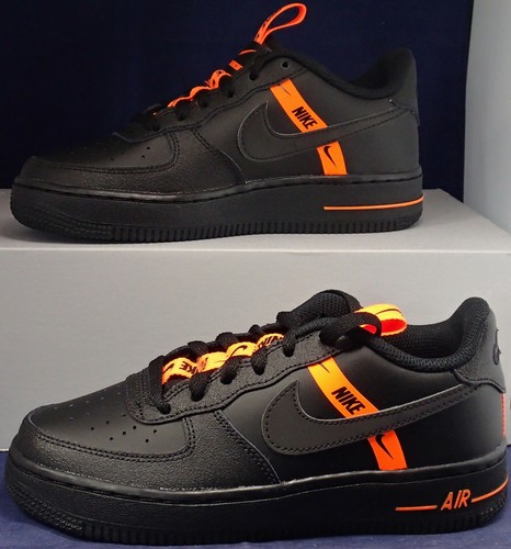 Nike Air Force 1 Low LV8 KSA Worldwide Black Orange Youth SZ 3.5Y ( CT4683-001  ) | eBay