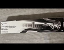 24 Port Patch Panel Ethernet RJ45 UTP Cat6A Network Lan Horizontal Rack Mount