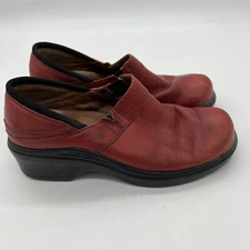 Ariat Women's Size 6.5 Clogs Red Leather Slip On Comfort Shoes Style 93950