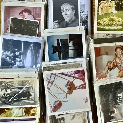100 VINTAGE PHOTOS VARIETY LOT Both Black & White And Color CURATED NO JUNK PIX