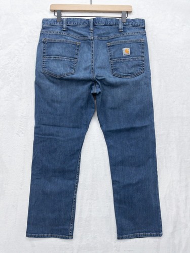 Carhartt B17DST Relaxed Fit Blue Denim Jeans Pants Men's Size 36X28 Medium Wash - Picture 3 of 3