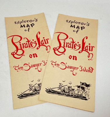 1 Disneyland Explorers Map of Pirates Lair on Tom Sawyers Island 2007