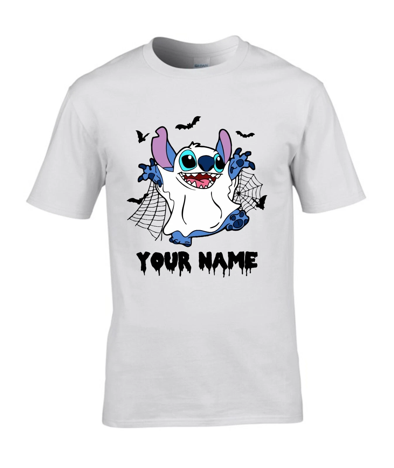 Personalized Stitch Ghost & Pumpkin Halloween T-Shirt