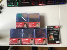 Ultra Pro 3x4 Regular Top Loaders FIVE (5) 25 Count Sealed (125 Total) + TeamBag