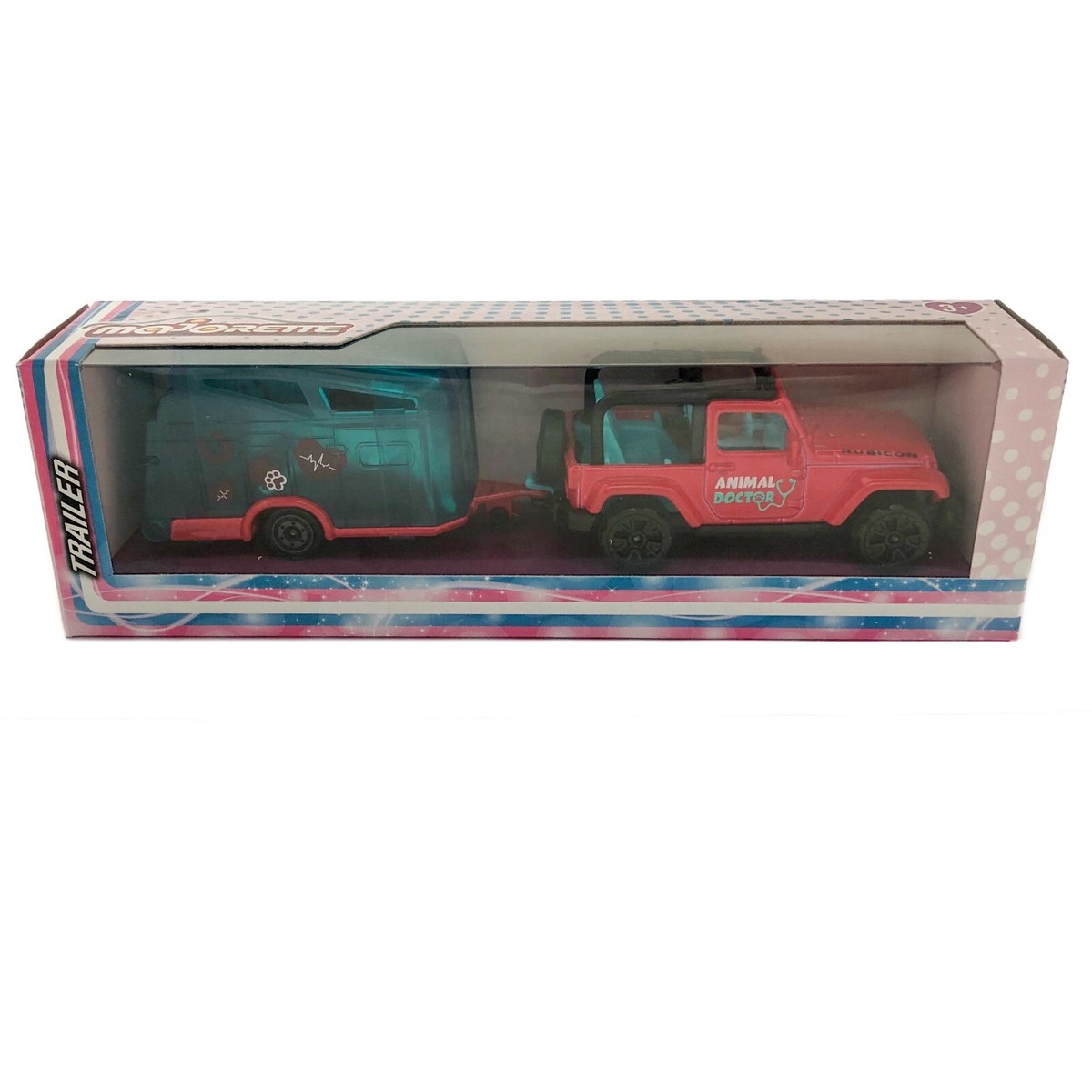 Lot Majorette 2 Voitures – Jeep Rubicon + Honda E Chase Car – Échelle 1:64 – Neuf