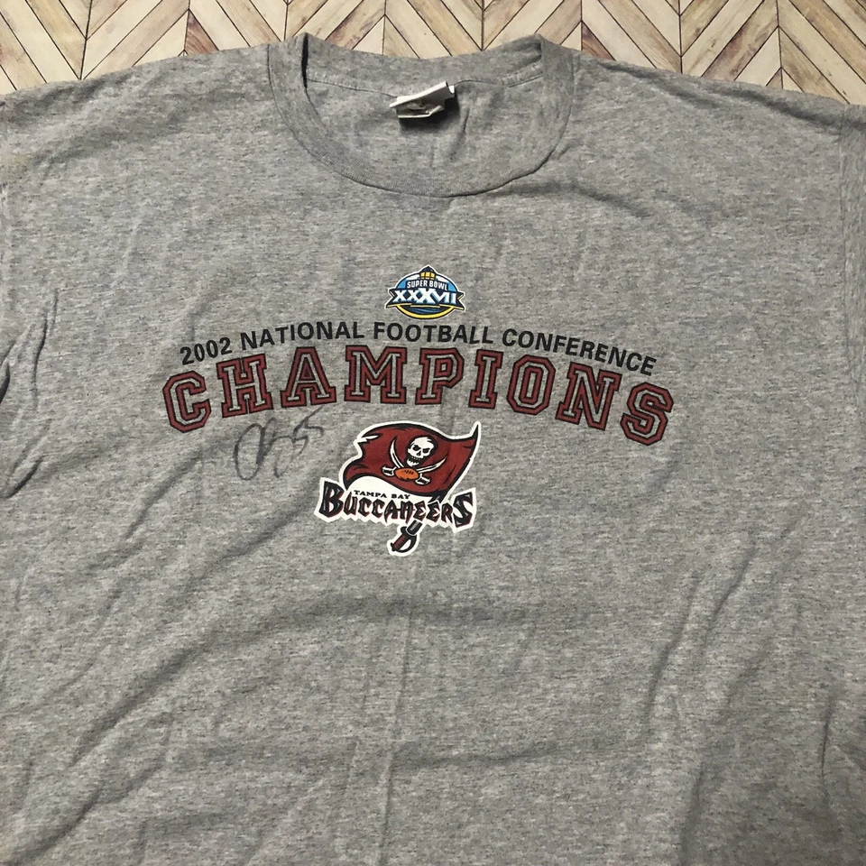 Tampa Bay Buccaneers 2002 Conferencia Nacional de Fútbol Americano T. Derrick Brooks Firmado Foto 2 de 4