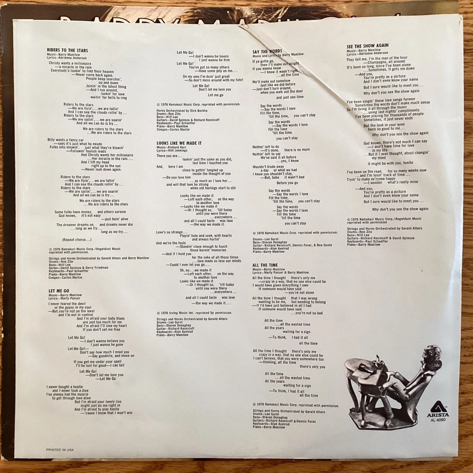 Barry Manilow “This One’s For You" 33 1/3 rpm LP, AL4090 Foto 4 de 4