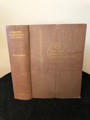 Vintage 1948 Merriam Webster's Biographical Dictionary, 1st Edition Detroit News