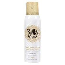Punky Colour Temporary Hair Highlight Spray Gold Glitter 3.5oz (2 Pack)