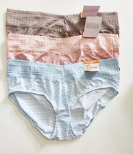 3 Warner's Lace Hipster Panty Multi 5609J Sz 8/XL - NWT